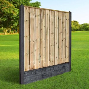 Semi-luxe Antraciet grenen schutting